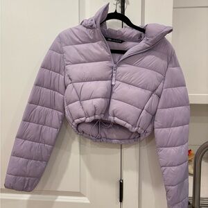 Zara Lilac Puffer Jacket